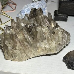 Smoky quartz cluster